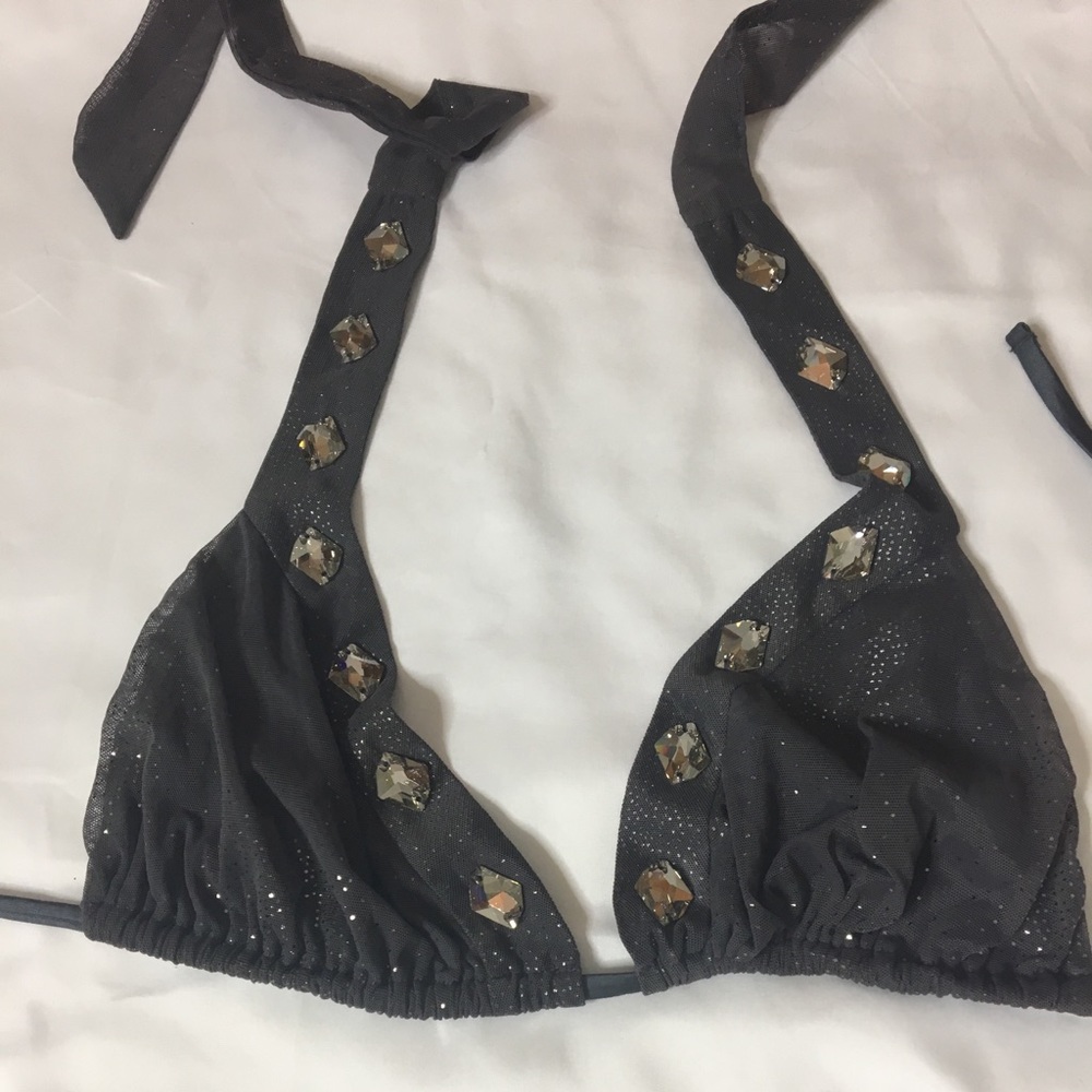 Beach bunny gray bikini top